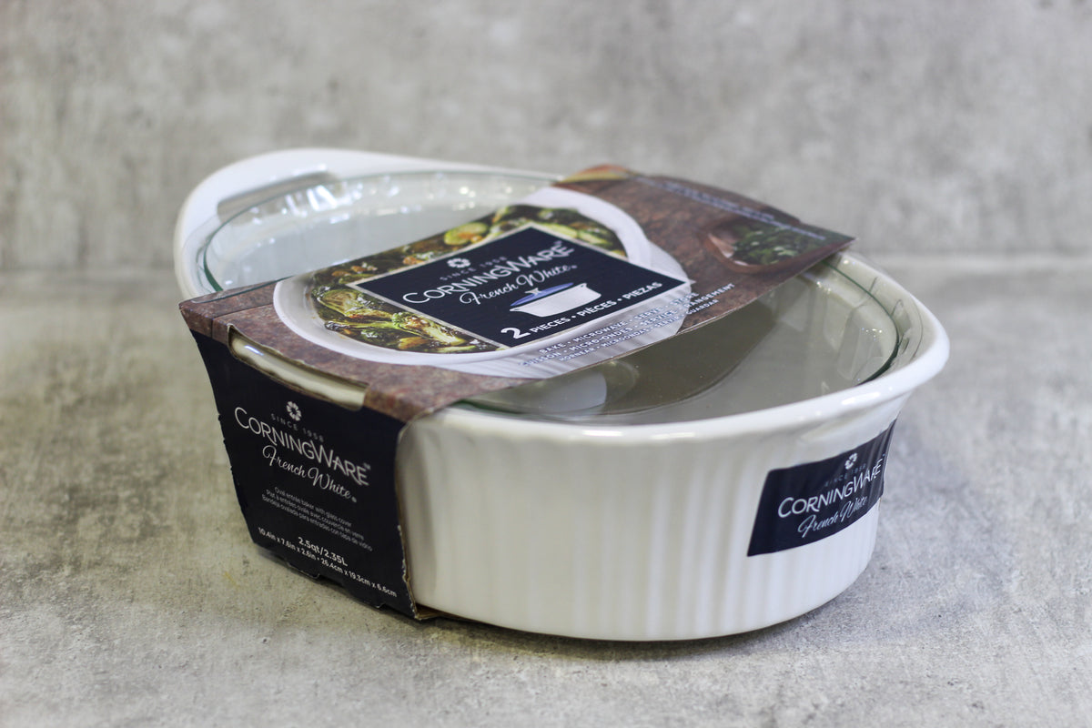 Corningware French White- 2 Piece with Glass Lid