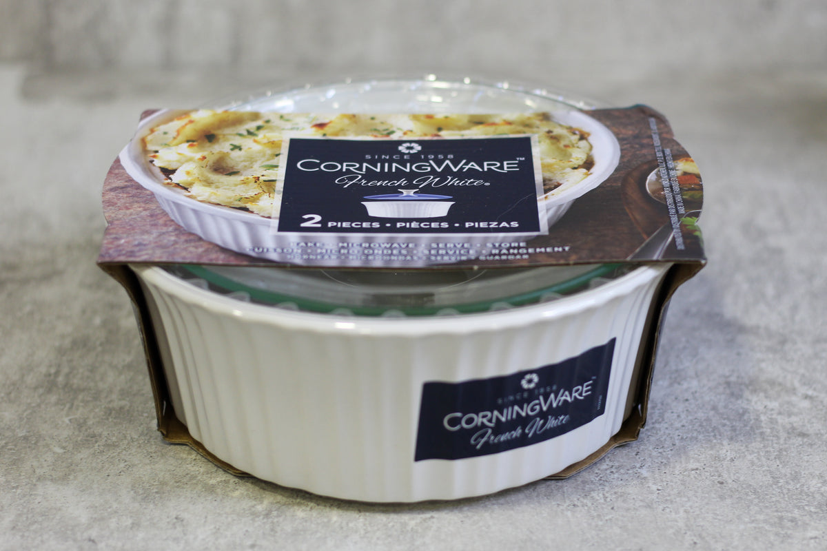 Corningware French White- 2 Piece with Glass Lid