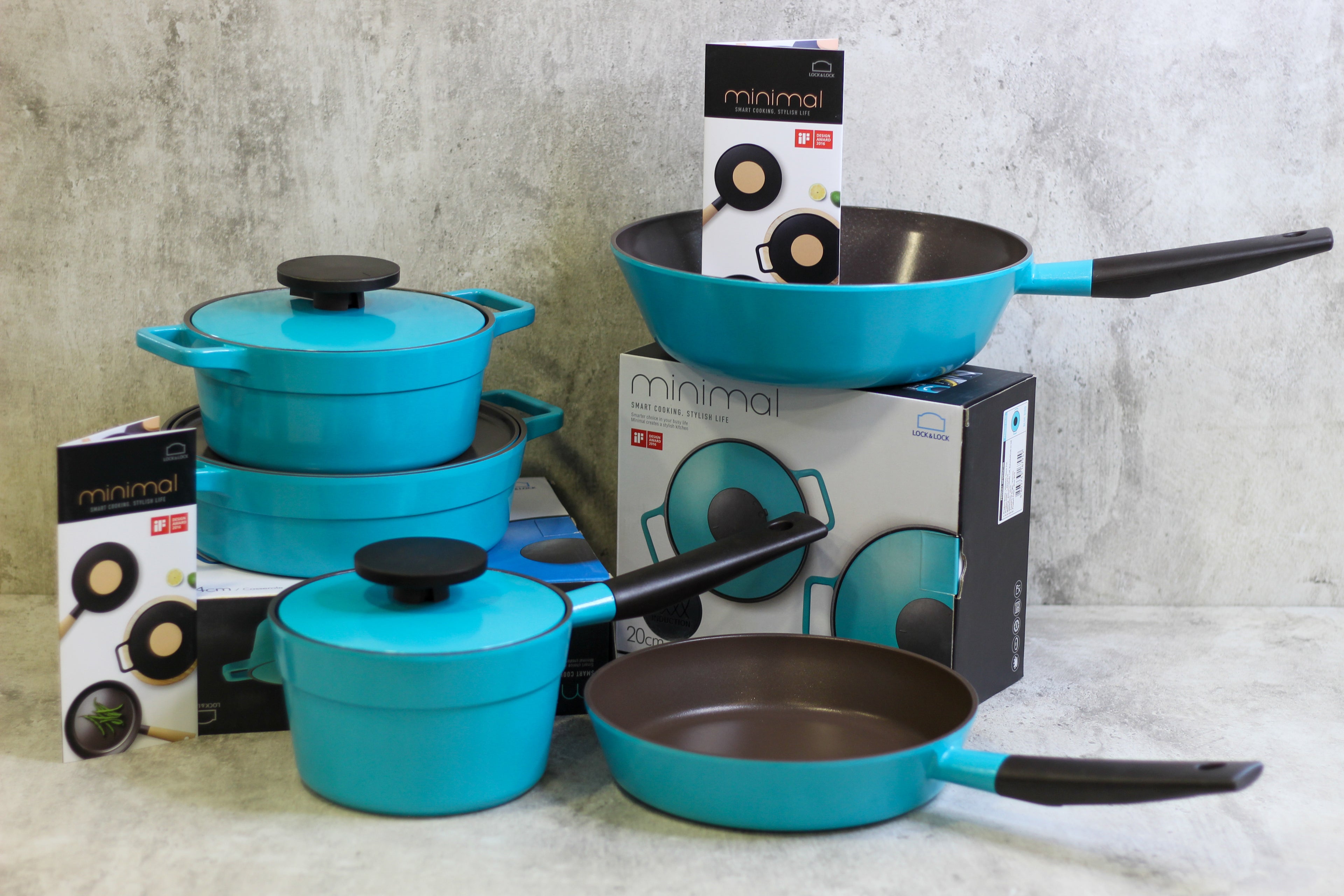 Minimal- 5 piece pots and pans set (Blue)