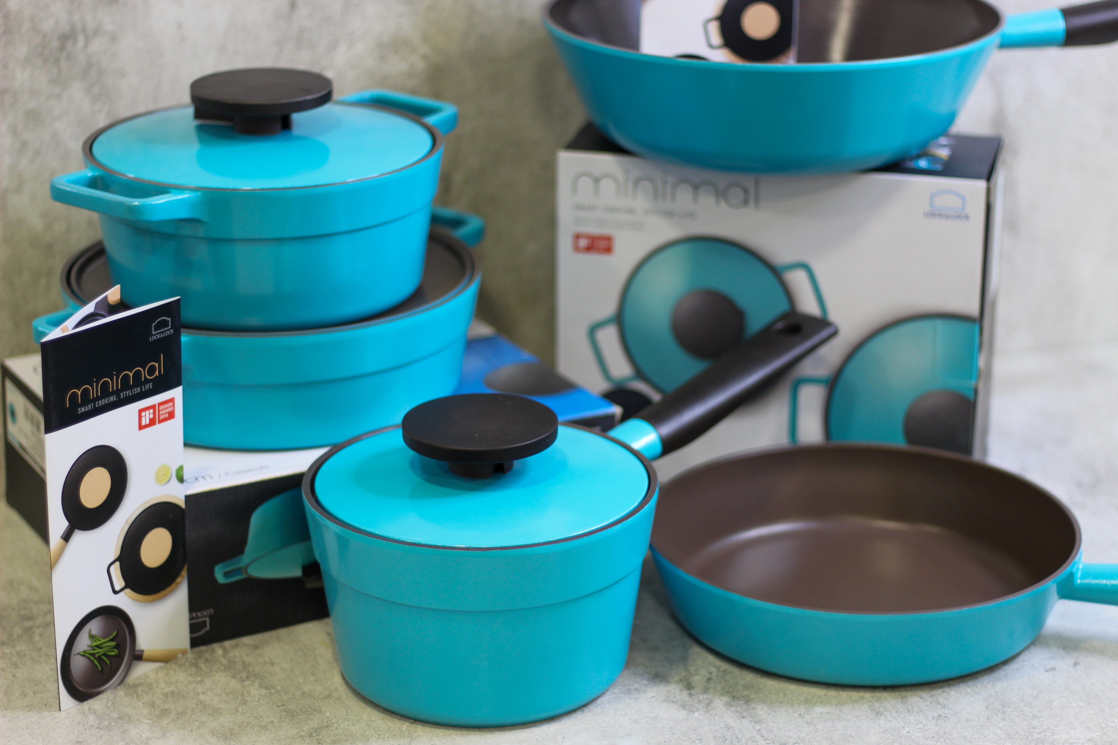 Minimal- 5 piece pots and pans set (Blue)