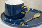 Ceramic Cup with Saucer & Spoon Set