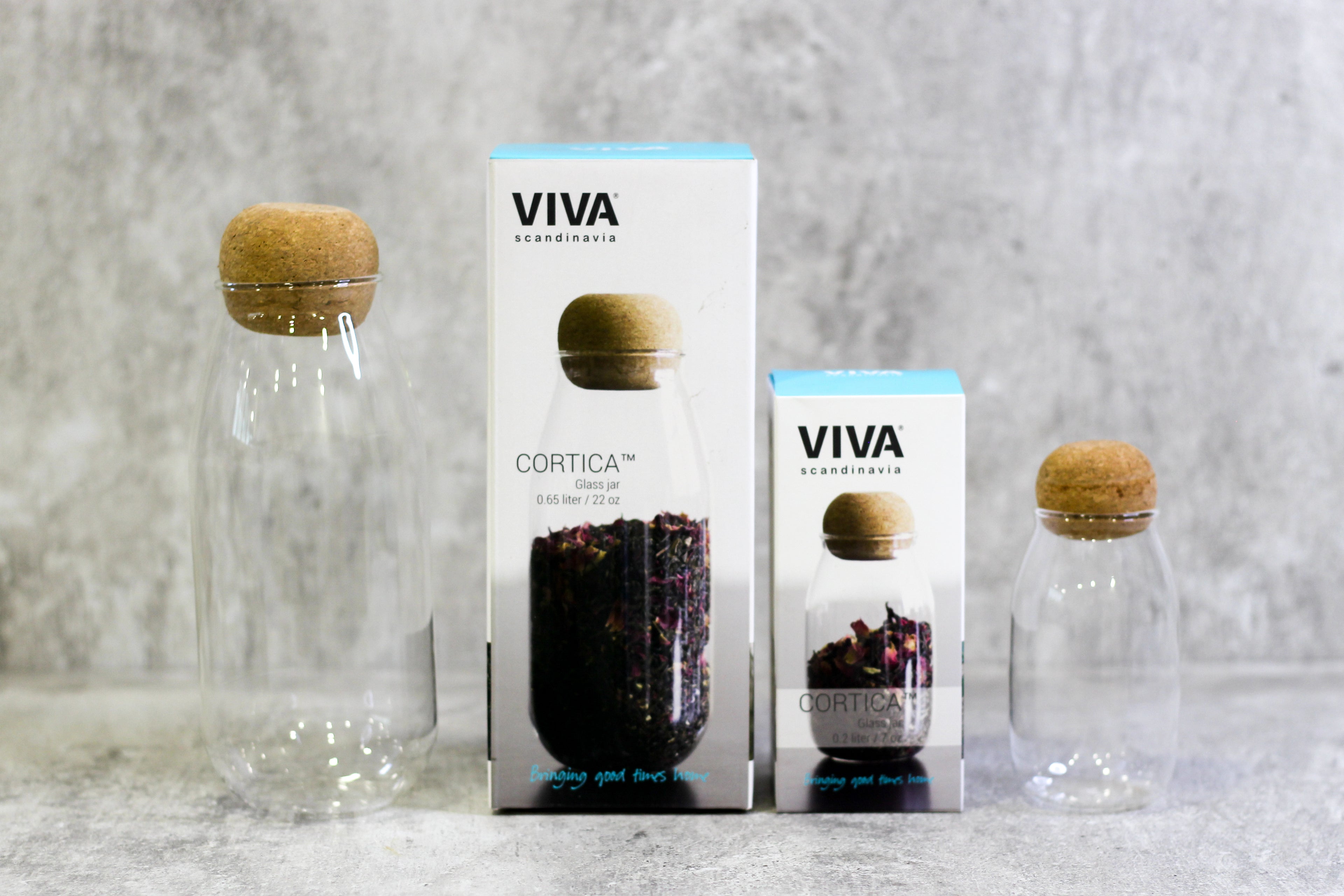Viva Scandinavia- Glass Jar with Cork Lid