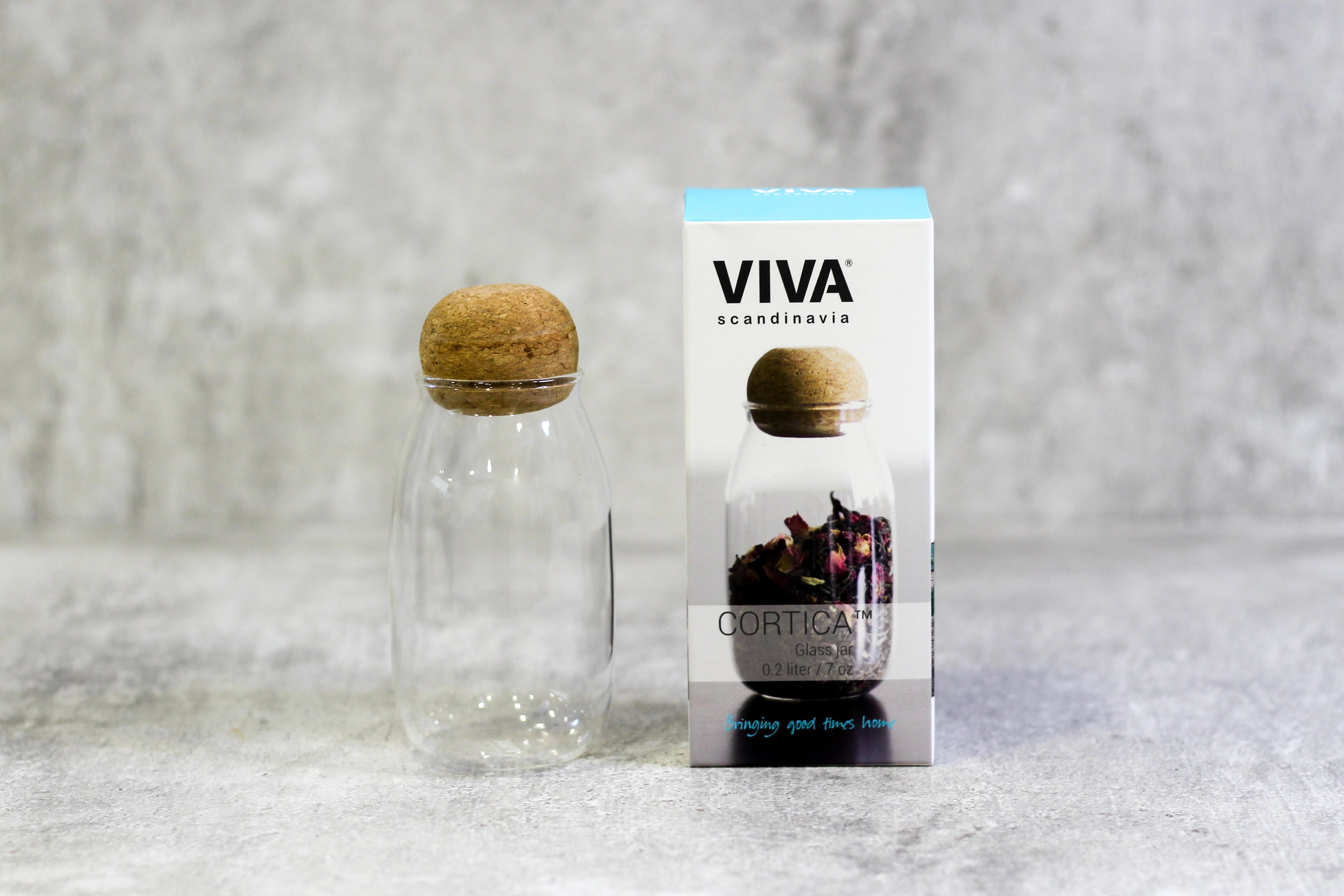 Viva Scandinavia- Glass Jar with Cork Lid
